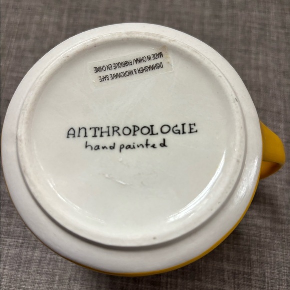 Anthropologie Yellow Monogram Mug - Picture 4 of 6
